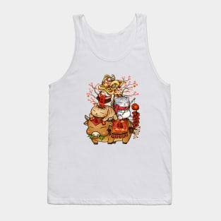 Chinese New Year Cats on Ox Tank Top